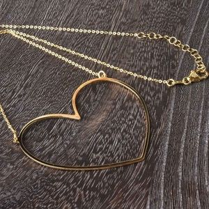 Dainty Heart Necklace, 18-20”,SS